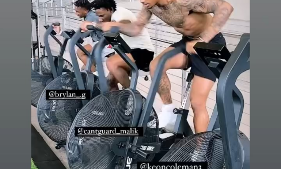 Our boy back in the lab working out with Malik Nabers🔥🔥🔥