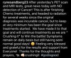 [CubZone] Ryne Sandberg on Instagram shares that his latest PET scan & MRI tests show NO detection of cancer 🙏🏼