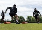 [John Clark] New Eagles running back Saquon Barkley is at the Novacare complex for workouts. And it must be leg day! The Quadfather