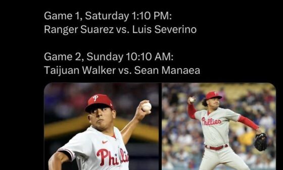 Looks like Ranger and Taijuan will pitch in London