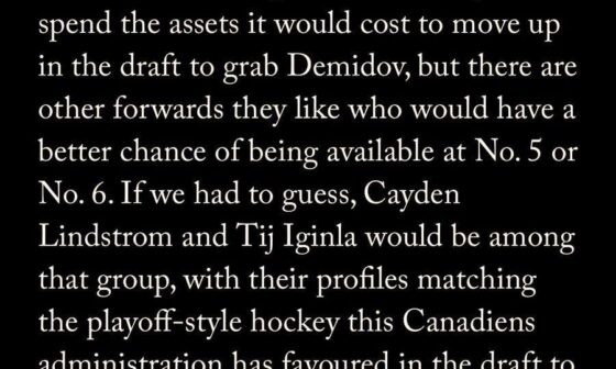 Arpon Basu on who the Habs might be considering with their 1st pick