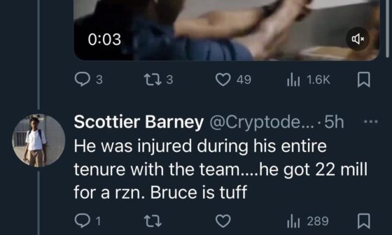 Bruce Brown responds to a tweet.