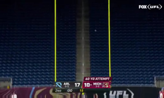 Michigan Panther Kicker Jack Bates Hits Another 60 Yard FG in Ford Field
