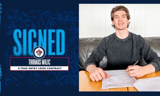 Jets sign goaltender Thomas Milic to three-year, entry-level contract | Winnipeg Jets