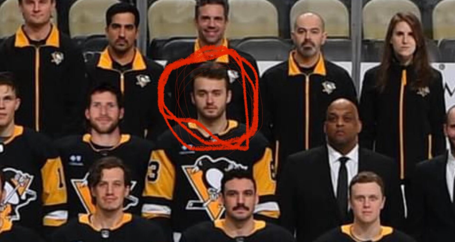 My son and I were looking at the team photo..