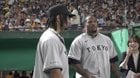 CJ and Parsons threw out the first pitch at the Giants vs Tigers game. (Tokyo vs Hanshin, not SF vs Detroit)