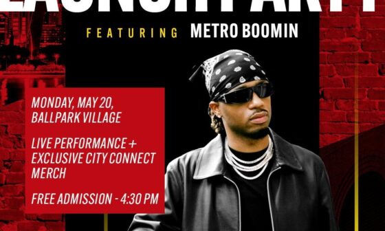 Metro Boomin will appear at the City Connent launch party on May 20 at Ballpark Village.