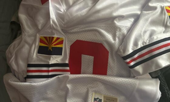 Just bought it it’s a Mitchell & Ness, but what threw me off was that it doesn’t have the nfl logo on the chest. Is it fake?