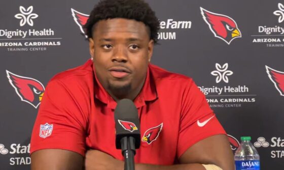 [PHNX Cardinals] “He dabbed me up and said let’s get to work.”  Arizona Cardinals 5th round pick Christian Jones says Paris Johnson Jr was the first teammate to welcome him.