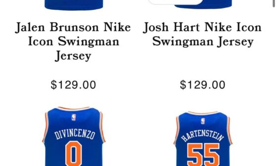 Wow Josh Hart and Divo jerseys SOLD OUT, Brunson is only available in small size