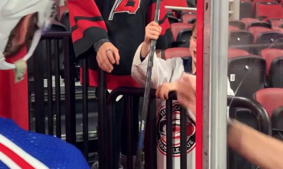 Chris Kreider gave his stick to a Canes fan. It is impossible not to love this man.