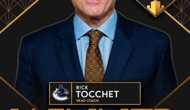 Rick Tocchet of the Canucks is this year's Jack Adams Award winner for coach of the year