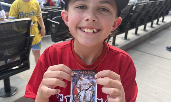 Made it from Fenway to Atlanta to watch the Sox take on the Braves. Son met his baseball idol JD and got his autograph.