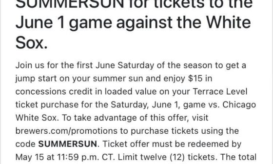 Ballpark check-in ticket offer