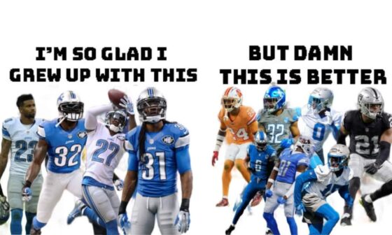 The lions secondary a decade apart!