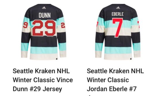 A few sizes of Dunn and Eberle WC jerseys on the team store