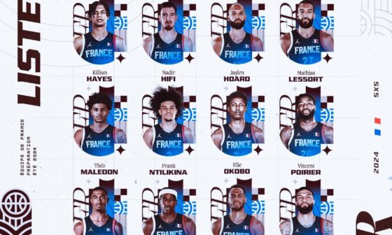 FRANCE BASKET-BALL ANNOUNCES THE COMPOSITION OF THE NATIONAL MEN'S TEAM FOR THE PARIS 2024 OLYMPIC GAMES