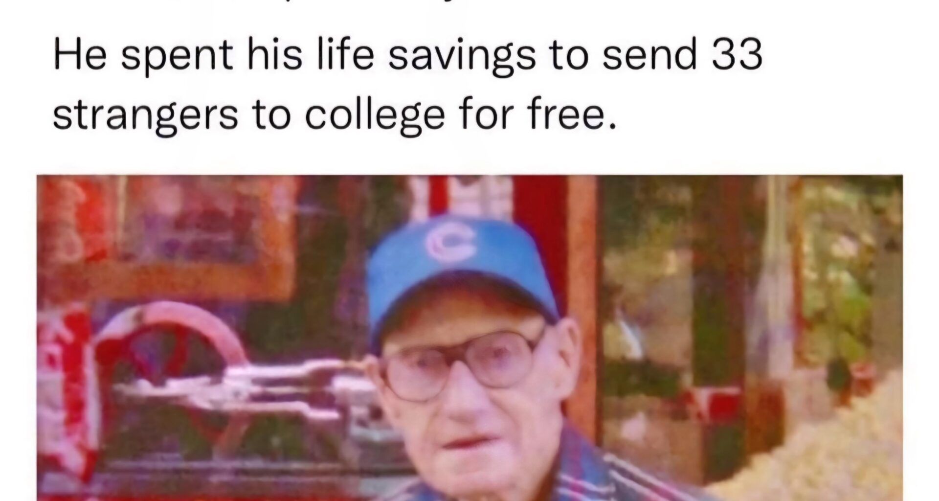 AND he was a Cubs fan!