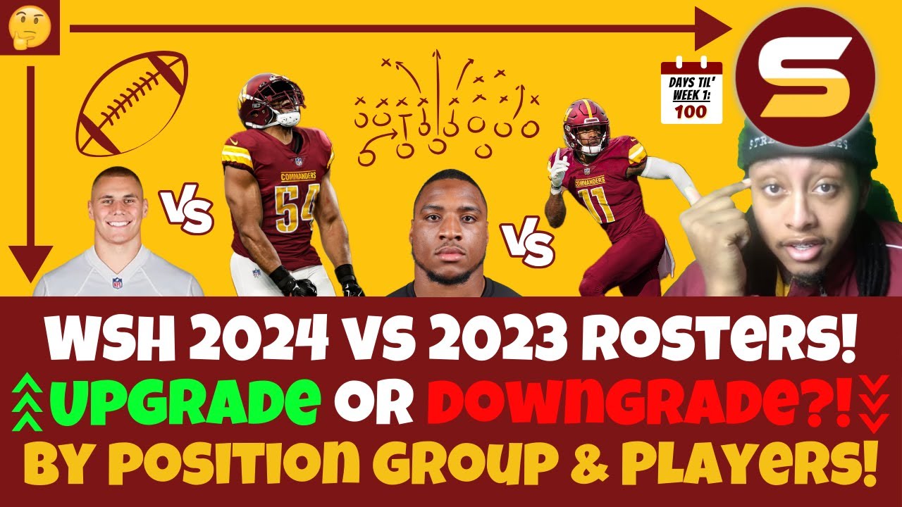 🧐Upgrade or Downgrade: WSH 2024 Roster vs 2023! By Position Groups & Players! WSH Better or Worse?!