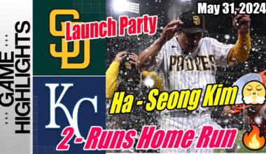 Padres vs Royals (Full Highlights Today) | May 31, 2024 | 2 - Runs Home Run [Launch Party] 💥