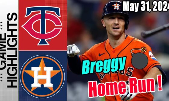 Astros vs Twins [Highlights] May 31, 2024 | Breggy doing his thing !