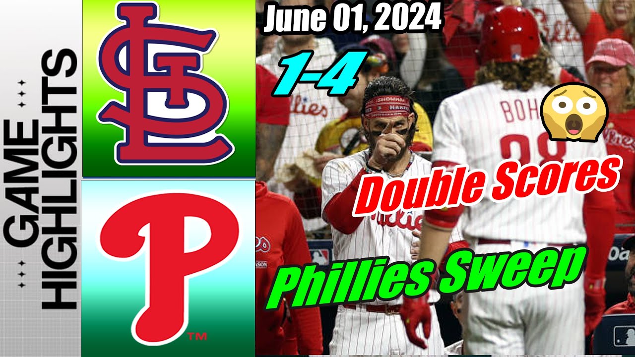 Phillies vs Cardinals [Highlights] June 01, 2024 🚨 Bryce Harper Hit A Double Run. Can't Be Stopped 🚨