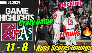 Braves vs Athletics [Full Highlights] 06/01/2024 | 11 Runs Scores 🚨 Can't Be Stopped [Crazy Game] 🚨