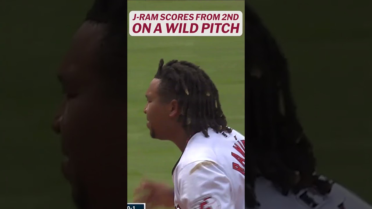 Watch J-Ram fly! José Ramírez scored from SECOND on a wild pitch! 😳