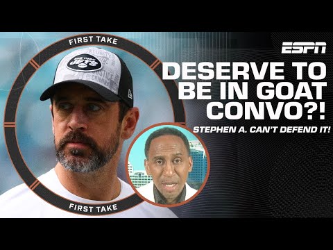 Stephen A. can’t defend putting Aaron Rodgers in the GOAT conversation 👀 | First Take
