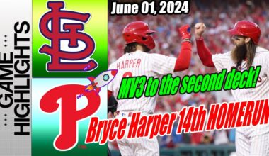 Cardinals vs Phillies [FULL GAME] June 01, 2024 | Bryce Harper - The swing. The crowd. The Bank 👊🏻