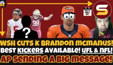 🚨WSH CUTS K Brandon McManus! WHY?! Best Kickers Available! UFL & NFL Options! AP SENDING A MESSAGE!😳