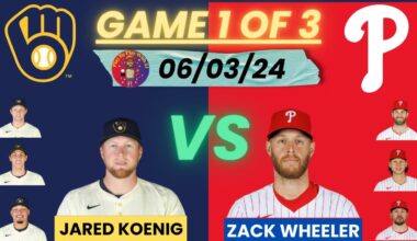 Philadelphia Phillies vs. Milwaukee Brewers LIVE PLAY-BY-PLAY (06-03-24) #phillies #brewers #mlb
