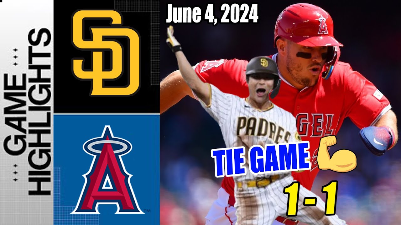 Padres vs Angels [Highlights] June 4, 2024 | Back in action 👊 Kim vs Trout !