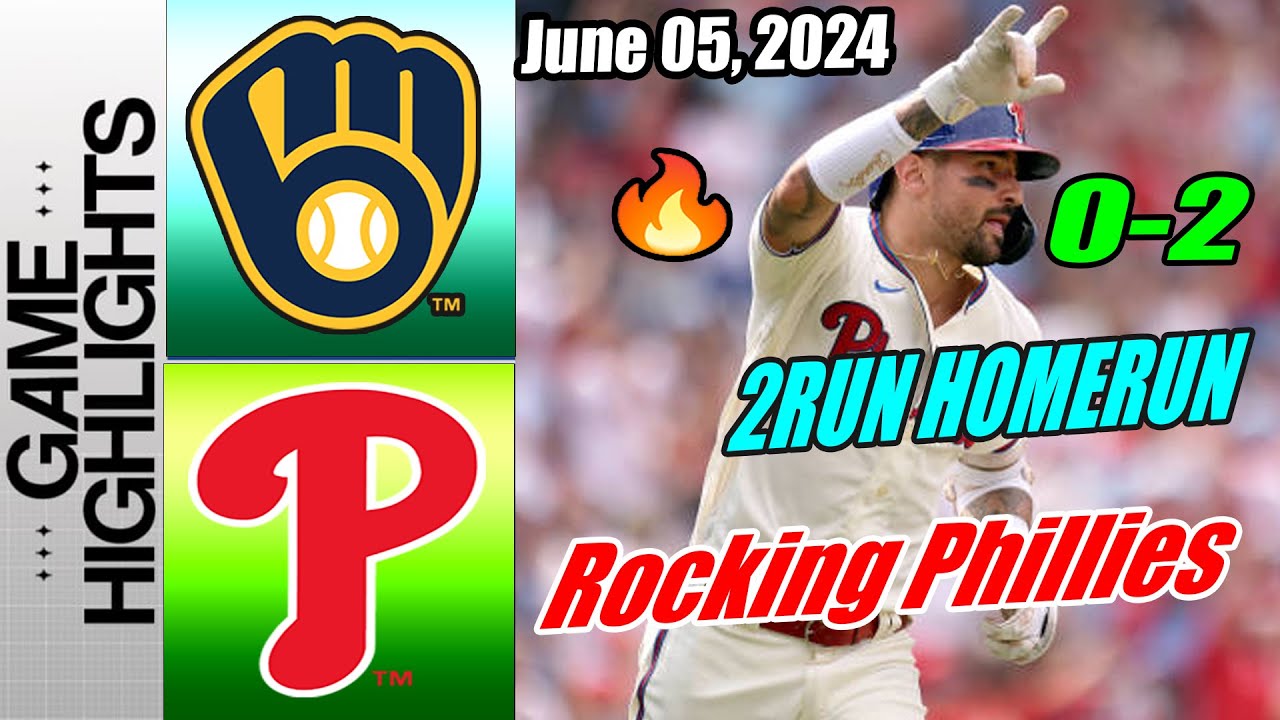 Brewers vs Phillies [Highlights] June 05, 2024 🚨 Nick Castellanos home run. Rocking Phillies 🚨