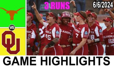 Oklahoma Sooners vs Texas Longhorns Softball Highlights, 2024 NCAA World Series Finals Game 2