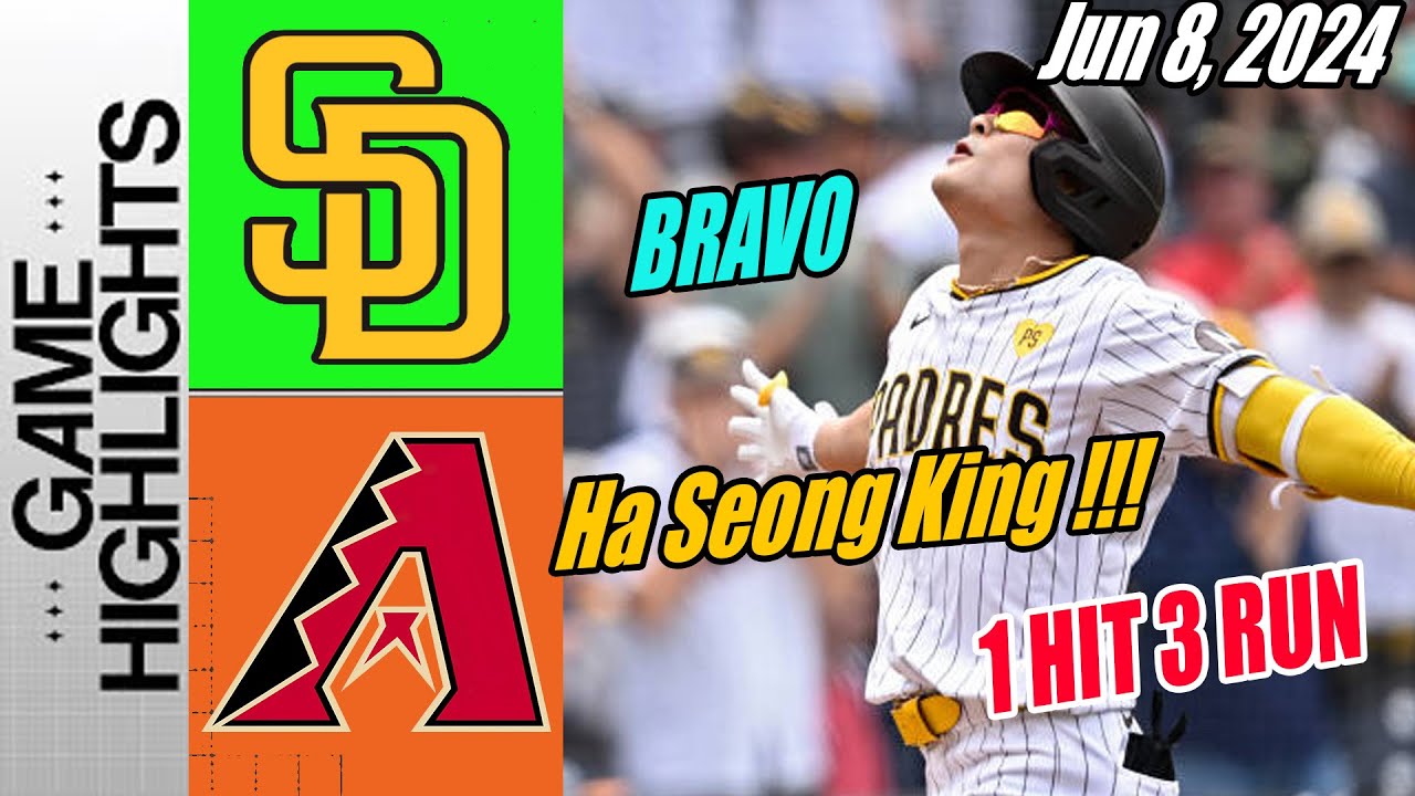 San Diego Padres vs D-backs [Ha-Seong Kim 3-Run HomeRun] June 8, 2024 | Great start for Padres! ⚡