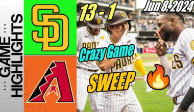 Padres vs Arizona Diamondbacks [Highlights] 6/8/24 | 13 RUNS BLAST✨. Unbelievable Padres!