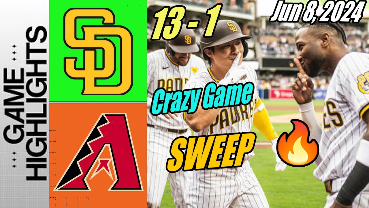 Padres vs Arizona Diamondbacks [Highlights] 6/8/24 | 13 RUNS BLAST✨. Unbelievable Padres!