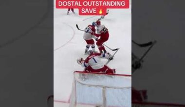 DOSTAL OUTSTANDING SAVE #nhl #hockeyhighlights #goalkeepersaves #sports #shorts #worlds #icehockey