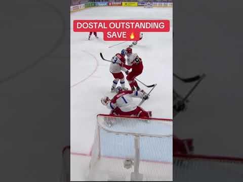 DOSTAL OUTSTANDING SAVE #nhl #hockeyhighlights #goalkeepersaves #sports #shorts #worlds #icehockey