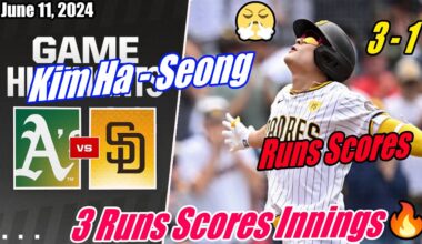 SD Padres vs Athletics Full Highlights (06/11/24) | Ha Seong - Kim 👏 Runs Scores 3 Runs 🔥