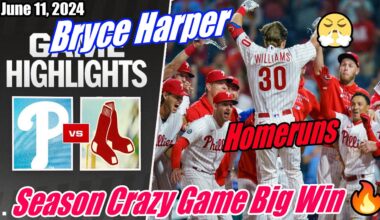 Phillies vs Red Sox [FULL GAME] 06/11/2024 | Bryce Harper Hits Homers 🔥 Season Crazy Game Big Win 🔥