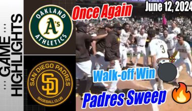 San Diego Padres vs Oakland Athletics [FULL GAME] June 12, 2024 | JACKSON MERRILL WALK-OFF BLAST
