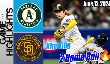 Padres vs Athletics [Highlights] June 12, 2024 | Kim just Hit the Ball 💥