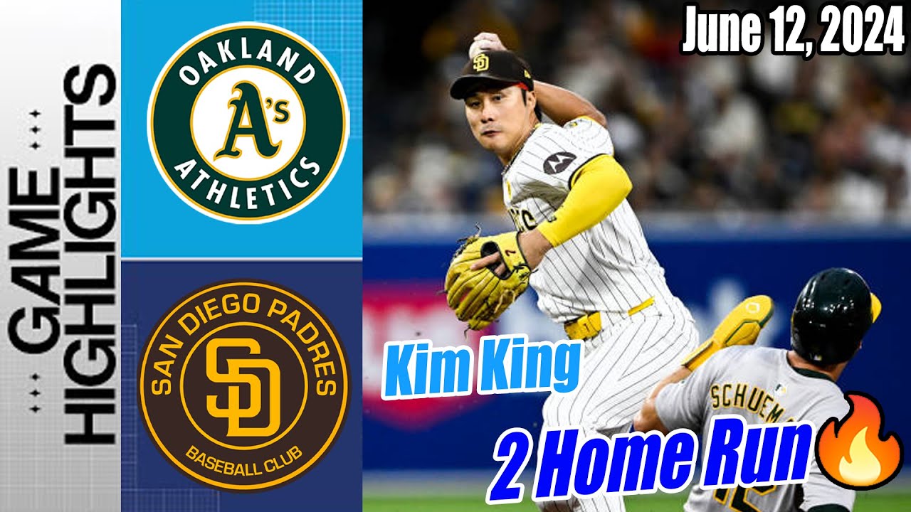 Padres vs Athletics [Highlights] June 12, 2024 | Kim just Hit the Ball 💥