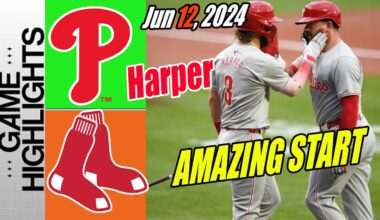 Philadelphia Phillies vs Red Sox [Highlights] June 12, 2024 | Phillies leads in 1st 💪