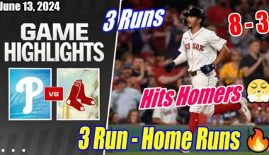 Phillies vs Red Sox Game Highlights (06/13/2024) | 3 - Runs Home Run 🔥 King Red Sox MVP! 🔥