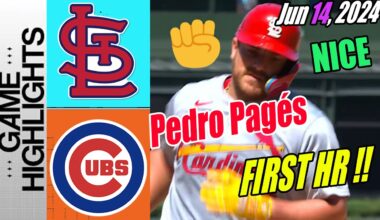 Cardinals vs Chicago Cubs [Highlights] 6/14/24 | Congrats. Pagés's first Major League home run! 💥