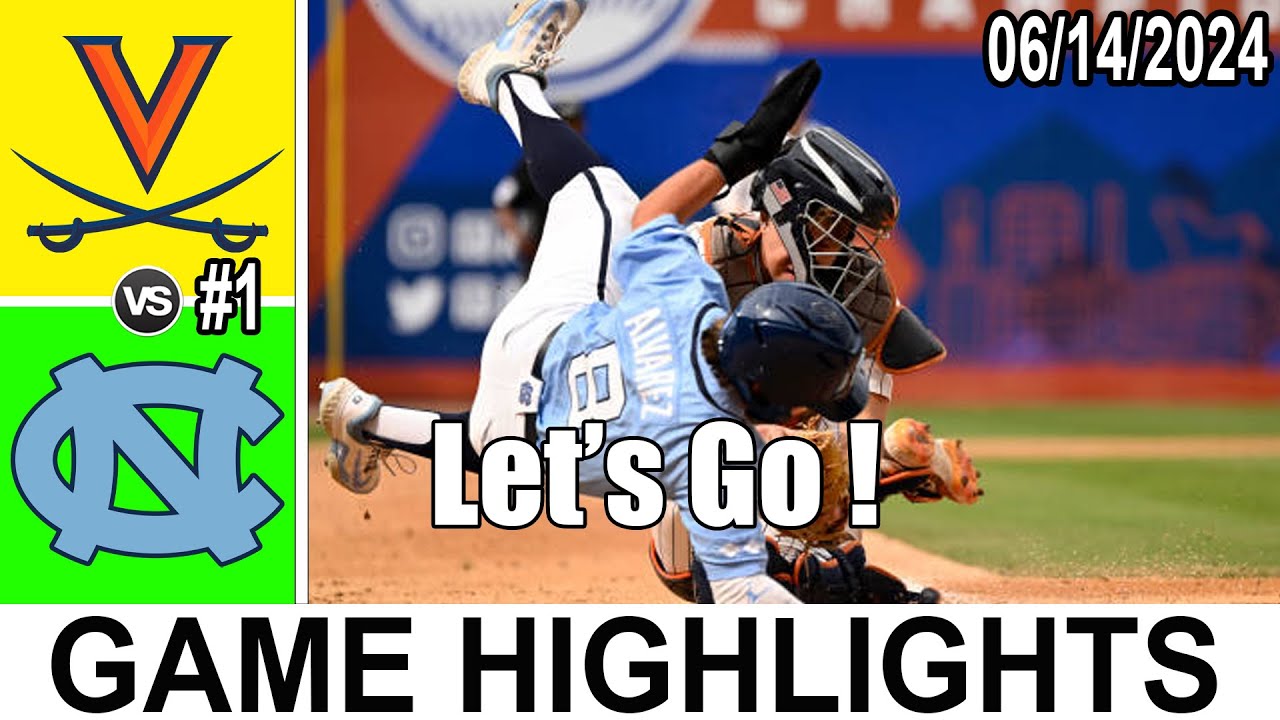 #12 Virginia vs. #4 North Carolina Game Highlights (6/14/24) NCAA Baseball -Double Elimination Round