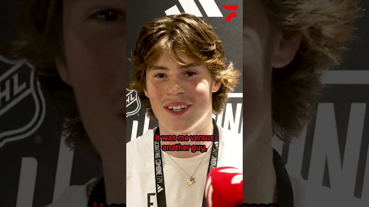 Nashville asked prospects a new question 👀 Dean Letourneau shared his answer 🪖🫡 #NHLDraft #Shorts